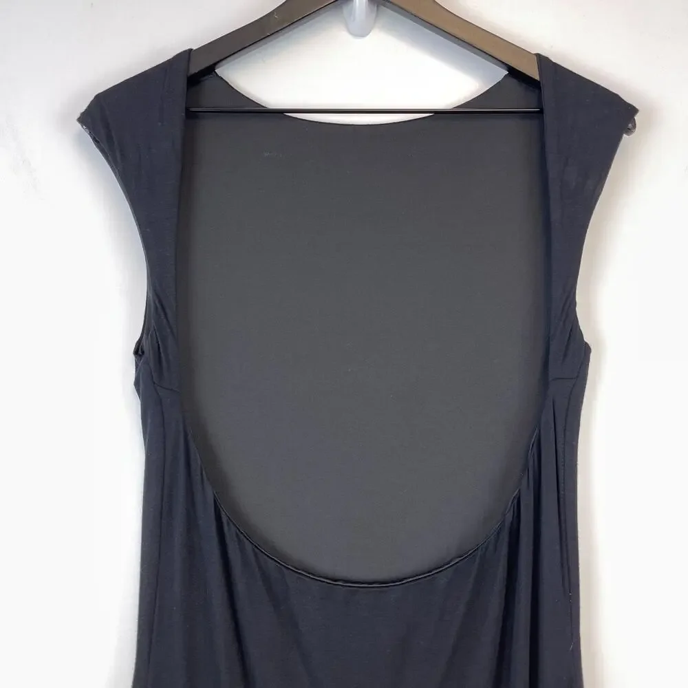 NWT Tiger Mist Size XL Christy Maxi Long Dress Stretch Side Slit Open Chest Blk - Picture 7 of 11